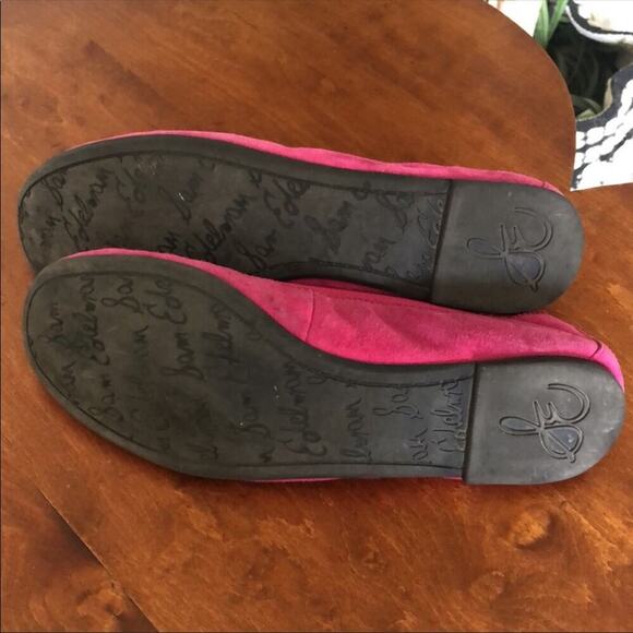Sam Edelman Fuchsia Embroidered Flats. - Picture 6 of 6